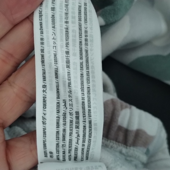 Abercrombie kids jogger sweatpants size 7 8 green gray camo unisex drawstring - Picture 7 of 7